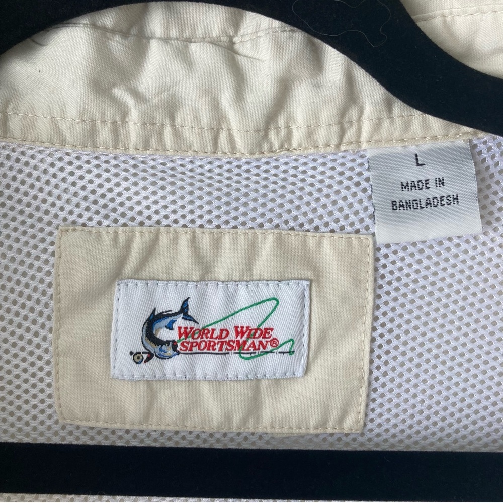 World Wide Sportsman‎ Fishing Button Up Ventilated Shirt Men’s L - Picture 4 of 6